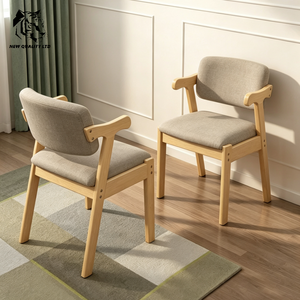 china manufactory cheapest customizable <b>large</b> stock ready to ship log office <b>chair</b> new fashion house furniture wooden <b>arm</b> <b>chair</b> - Product Image 4