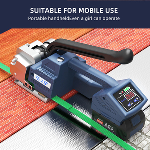 Herramienta de envoltura eléctrica de cuero, portátil, automática, correa de plástico <span class=keywords><strong>pet</strong></span>/pp, flejadora de batería - Product Image 4