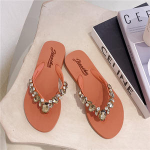 Chanclas de Plataforma con Pedrería y Tacón Plano para Mujer, Antideslizantes y Resistentes al Desgaste, para la Playa - Product Image 5