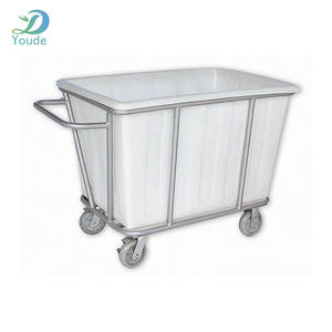 플라스틱 보관 카트 호텔 세탁 트롤리 하우스 메이드 서비스 카트 객실 린넨 복구 차량 - Product Image 3