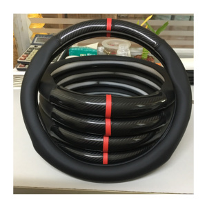 Fundas para <span class=keywords><strong>Volante</strong></span> de <span class=keywords><strong>Coche</strong></span>, Funda de Fibra de Carbono para <span class=keywords><strong>Volante</strong></span>, Precio al por Mayor - Product Image 1