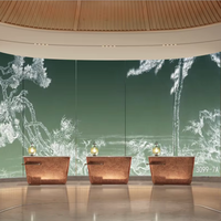 Divisor de Vidrio Artístico Personalizable con Características Ecológicas, Impermeables y Anti-UV para Baño, Hotel, Villa, Decoración Moderna