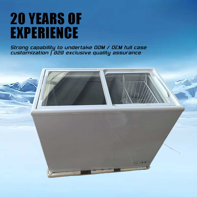 Commercial Chest Showcase Freezer with Sliding