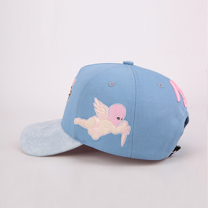 High Quality Unisex Suede Custom Embroidery Logo 5 Panel Hats <strong>for</strong> <strong>Men</strong> Baseball <strong>Cap</strong> With Rhinestone Logo - Product Image 4