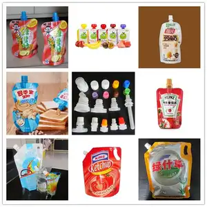 High Speed Spout Pouch Bags Liquid Milk Filling Sealing Packing Machine Suppliers 4 Head