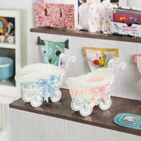 Panier de rangement en rotin et plastique tressé, en forme de maison, pour bonbons d'enfants, décoration d'intérieur artisanale et écologique