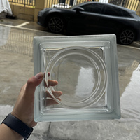 Brique de verre transparente de qualité supérieure, petite taille, bloc de verre creux décoratif pour l'aménagement d'espaces commerciaux