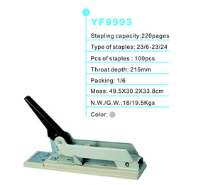 Máquina de encuadernación manual de alta capacidad y alta resistencia, <span class=keywords><strong>grapadora</strong></span> de oficina de alcance de brazo largo <span class=keywords><strong>para</strong></span> encuadernación de <span class=keywords><strong>revistas</strong></span>, construcción de Metal - Product Image 6