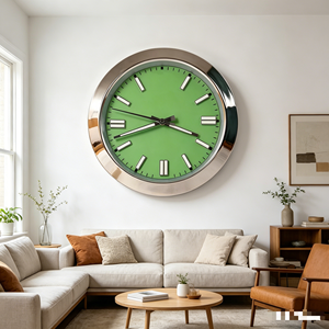 Factory Supply Modern Metal Art Deco Wall <b>Clock</b> Quartz Movement Single Face Needle Silent Exclusive Foreign Trade Living Room - Product Image 1