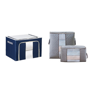 Gran capacidad marco de acero Oxford plegable dormitorio, tela edredón juguetes manta armario almacenamiento organizador caja bolsas de almacenamiento/ - Product Image 4