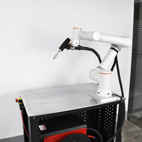 Robot máquina de soldadura láser programación de arrastre brazo robótico Cobot de 6 ejes con soldador láser de fibra refrigerado por aire