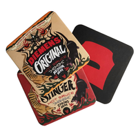 Dessous de verre en papier carré plus épais avec logo imprimé personnalisé de haute qualité Tapis promotionnels pour boissons