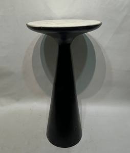 Mesa de pedestal de mármol Noir Crest, una impresionante fusión de elegancia moderna y diseño escultural, colección de muebles a precio de mayorista. - Product Image 3