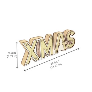 Panneau lumineux de Noël en bois 30x29.7x3cm, décoration de Noël pour la maison, décoration de festival - Product Image 5