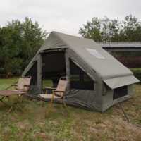 Tente de camping gonflable personnalisée, imperméable, pliable, portable, pour 4 à 6 personnes, avec tissu Oxford 600D, une chambre, pour une utilisation en extérieur