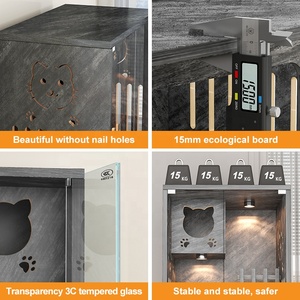 Casa de Lujo para Gatos con Poste Rascador, Diseño con Estampado Animal, Transpirable, Jaula de Alta Calidad para Gatos - Product Image 5