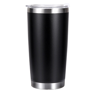Dali Shen Stainless Steel Tumbler 20Oz Double Wall Insulated Travel Mug Black For Hot Cold Drinks - Product Image 2