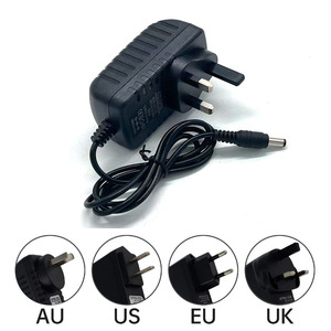 מתאם מתח אוניברסלי 12V 24V רב מכר עם תקעים בריטיים, אירופאים, אמריקאים ואוסטרליים, עשוי מחומר ABS, כבל באורך 1 מטר, ממשק <span class=keywords><strong>DC</strong></span> 3.5 מ\"מ, AC 100-240V - Product Image 1