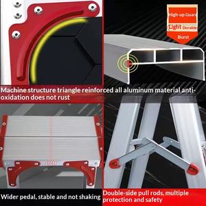 Échelle pliante télescopique en alliage d'aluminium épaissi en forme de L, multifonctionnelle pour l'intérieur, usage domestique et travaux d'ingénierie - Product Image 3