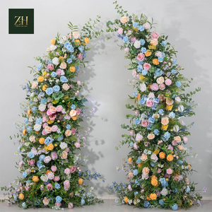 Arche florale artificielle de luxe rustique en soie et fer, 6 pieds, avec verdure et feuillage sauvage, pour arrangement floral, idéale pour forêt, jardin et cérémonie de mariage discret - Product Image 3