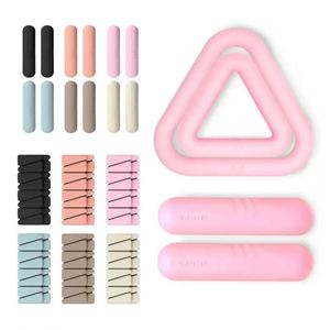 Juego de Mancuernas de Silicona con Aro Triangular y Barras de Gravedad, Portátiles, en Varios Colores, para Ejercicio en Casa, Uso Unisex, Diseño Antideslizante - Product Image 1