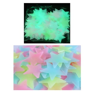 Glow in the dark realistico 3d star and moon wall decalcomanie buon natale luminoso fiocco di neve sfondo adesivo per la camera dei bambini - Product Image 5