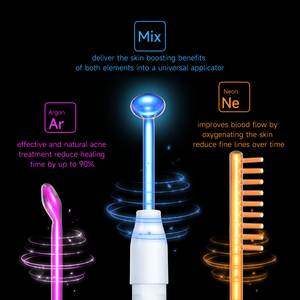 Ozone Vẻ Đẹp Thiết Bị Có Thể Điều Chỉnh Màu Xanh Cao Tần Wand Alta Frecuencia Mặt Cá Nhân Giảm Ngứa <span class=keywords><strong>6</strong></span> Trong <span class=keywords><strong>1</strong></span> - Product Image 4