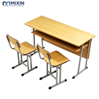Ensemble de chaises de bureau doubles en bois modernes, réglables et confortables, ergonomiques et durables, pour étudiants, bureau à domicile et salon
