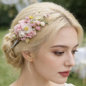 Épingle à cheveux en fleurs séchées virales <span class=keywords><strong>2026</strong></span> |   Accessoire pour cheveux en forme de U avec fleurs préservées bohèmes |   Décoration de cheveux de mode pour mariage, fiançailles et cérémonie nuptiale - Product Image 2