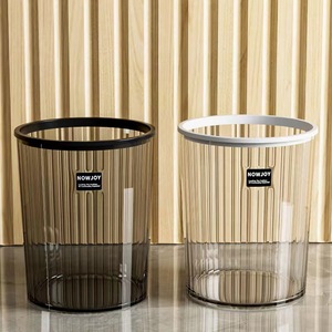 <span class=keywords><strong>Poubelle</strong></span> domestique à sélection rigoureuse, grande capacité, transparente, à ouverture supérieure, en forme de baril, en plastique, pour toilettes et salon - Product Image 1