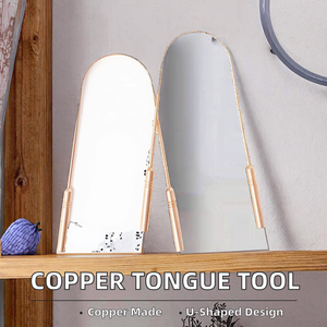 ที่ขูดลิ้นทองแดงแท้และที่ขูดทำความสะอาด วัสดุสแตนเลสทนทาน - Product Image 3