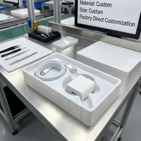 Boîte d'emballage de câble de données écologique personnalisée en usine avec emballage en blister en plastique PET/PP, logo couleur personnalisé, service OEM/ODM