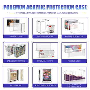 Boîte de protection en acrylique transparent poli à prix d'usine, étui en acrylique épaissi ETB pour collection Pokémon - Product Image 2