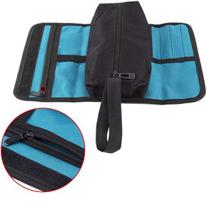 Custom Logo Heavy Duty 600D <b>Roll</b>-Up <b>Tool</b> <b>Bag</b> Multi-Pocket Mechanic <b>Tool</b> <b>Roll</b> Pouch with Handle Portable Utility Organizer - Product Image 5
