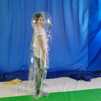 La publicité personnalisée costume gonflable en PVC transparent pour homme adulte