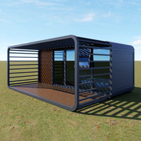 Cabane préfabriquée de luxe, maison conteneur mobile en acier, idéale pour maison en verre forestière.