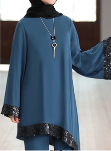 Abaya Caftan Musulman Robe Longue Femme Maxi Dubaï Turquie Moyen-Orient <span class=keywords><strong>Islam</strong></span> pour l'Aïd Ramadan - Product Image 4