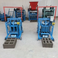 Máquina Móvil para Fabricar Ladrillos de Huevos 2-45, Éxito de Ventas en Guinea, Compre y Reciba una Pequeña Máquina para Hacer Bloques con Montacargas