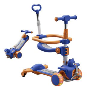 สกู๊ตเตอร์เด็กเลื่อนได้อย่างราบรื่นบนพื้นผิวเรียบ มี<span class=keywords><strong>สาม</strong></span>โหมดอเนกประสงค์ ได้แก่ นั่งเลื่อน ผลัก และเป็นของเล่นที่เหมาะสำหรับเด็ก - Product Image 3