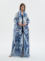 Abaya Dubaï OEM/Personnalisation Turquie, Abaya plissée à col rabattu ouvert sur le devant, Robe modeste pour femmes musulmanes arabes