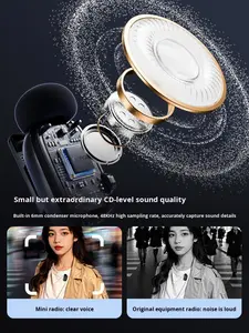 Micrófono Inalámbrico Mini, Tipo Solapa, con Clip para Cuello, para Teléfono Móvil, Transmisión en Vivo, Reducción de Ruido, Sonido Profesional Pequeño - Product Image 3