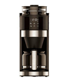 Machine à café <span class=keywords><strong>avec</strong></span> moulin, machine à café à filtre <span class=keywords><strong>avec</strong></span> carafe en verre, 1000W, <span class=keywords><strong>avec</strong></span> écran tactile <span class=keywords><strong>et</strong></span> fonction minuterie, capacité de 1,5L d'eau - Product Image 1