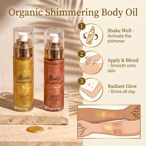 Aceite Corporal Iluminador, Humectante, Nutritivo y Aclarante para la Piel, Orgánico y Natural, Marca Privada HKH - Product Image 2