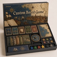 Jeu de société personnalisé Hanseatic Trade, jeu de cartes de stratégie maritime avec meeples en bois, papier couché 350g pour projets muséens et urbains