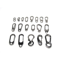 Mousqueton à ressort en acier inoxydable 316l mousqueton à dégagement rapide S fermoir Paracord plongée Edc escalade motard bricolage