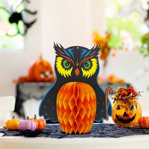 Decorazioni di Halloween: Pipistrelli, Zucche, Ornamenti di Carta a Forma di Pipistrello, Palline 3D a Nido d'Ape per Decorazioni Sospese per Feste - Product Image 4