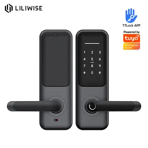 Liliwise-cerradura inteligente de alta seguridad para el hogar, dispositivo de cierre con huella Digital, WIFI, BLE, para Proyecto de apartamento, Airbnb, Ttlock