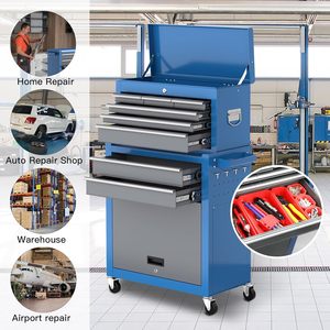 Grande boîte à outils avec roues, dessus amovible, armoire de rangement de <span class=keywords><strong>garage</strong></span>, boîte à outils robuste, boîte à outils professionnelle, boîte à outils mystère pour <span class=keywords><strong>moto</strong></span> - Product Image 6