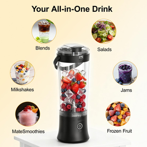 Licuadora Portátil para Batidos y Smoothies, Licuadora Personal Inalámbrica Recargable, Vaso Mezclador Eléctrico Personal - Product Image 2