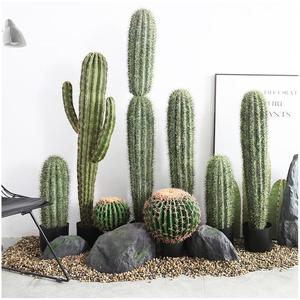 Plante Artificielle Grande Taille Pas Chère, Plantes Artificielles Suspendues pour Extérieur, Petits Poteaux Muraux, Cactus Artificiel avec Fleur - Product Image 3